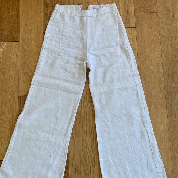 Faithfull the Brand Scelsi Linen Pants in White - Picture 8 of 9